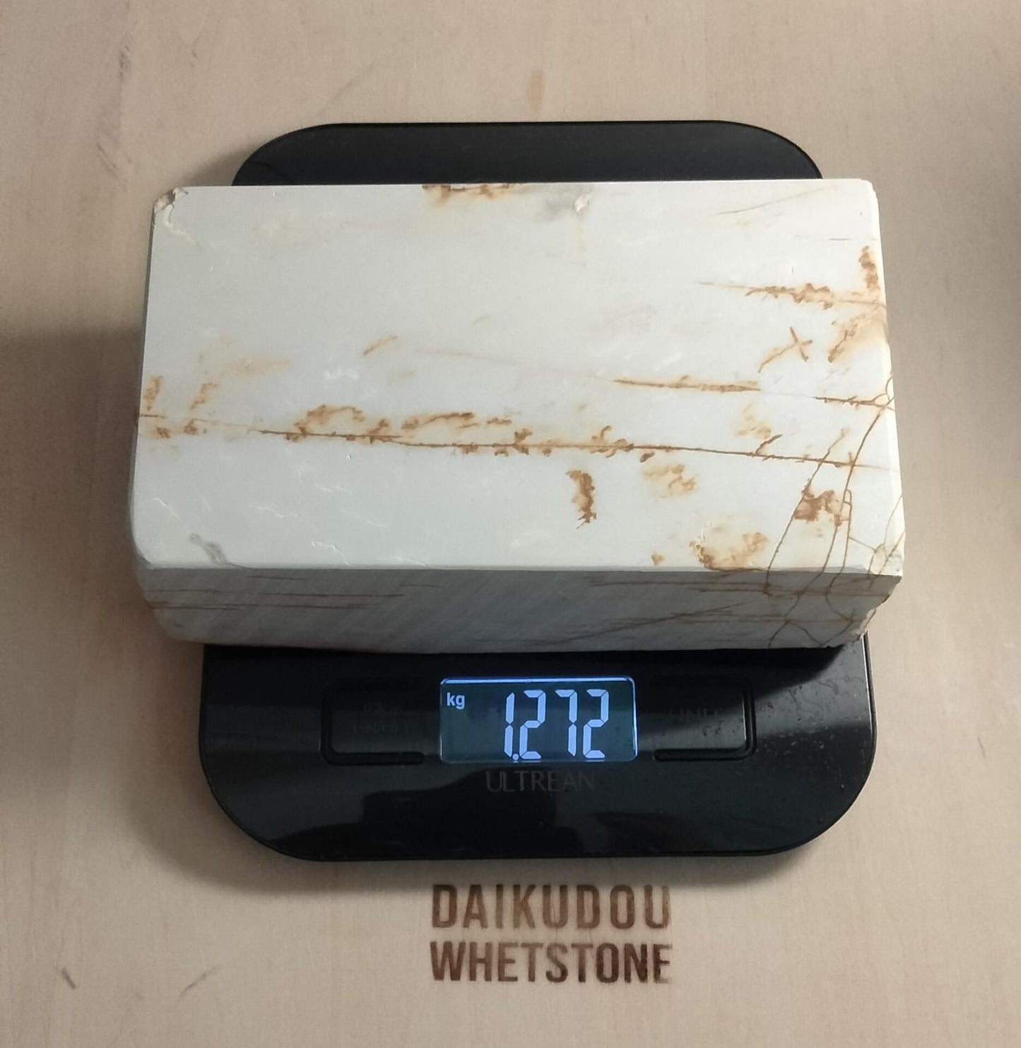 Natural Whetstone Renge White Suita 1272g | Made in Japan, Kyoto, Shohonyama