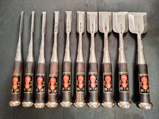 Vintage Chisel Set Tōkichirō Oire Nomi 10pcs | Made in Japan | Unused