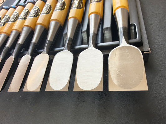 Vintage Chisel Set Kitsune Oire Nomi 10pcs | Made in Japan | Unused
