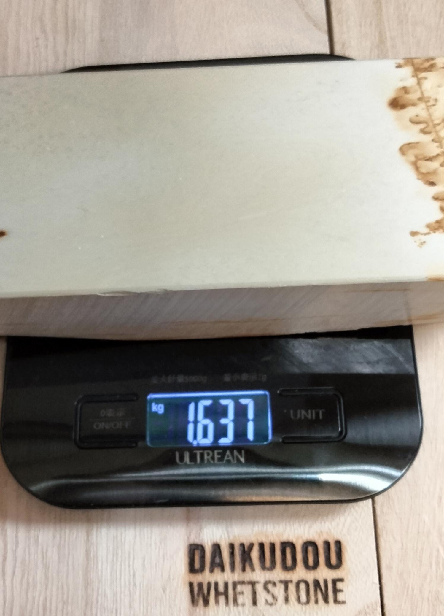 Natural Whetstone White Suita Suminagashi 1637g | Made in Japan, Kyoto, Shohonyama