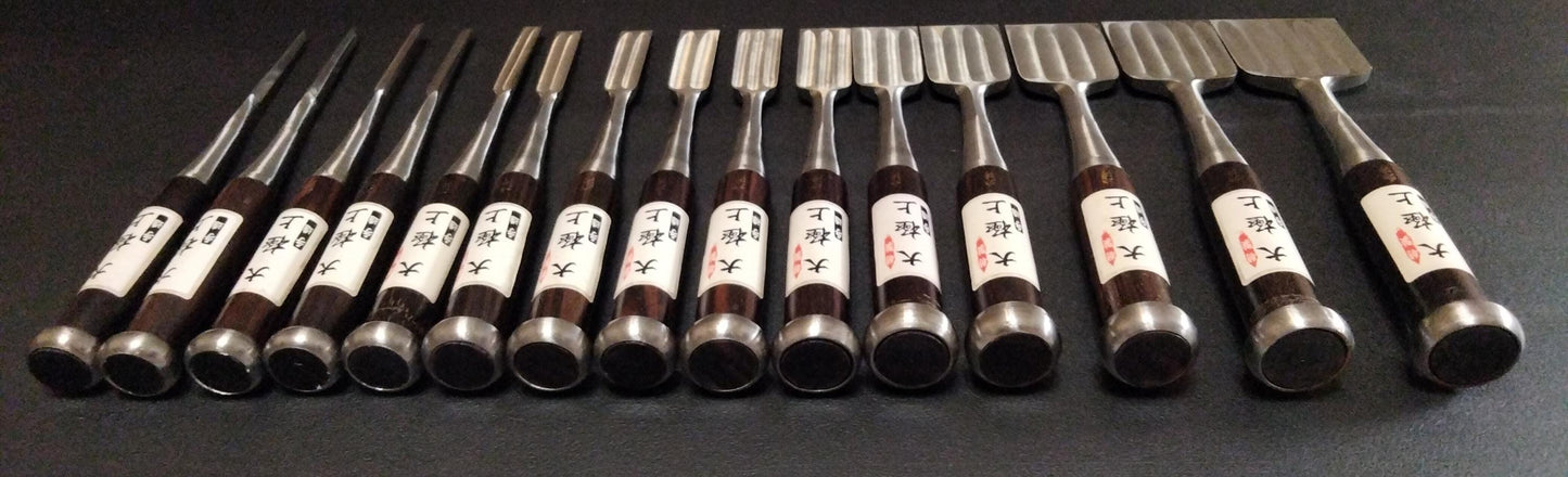 Vintage Chisel Set Higashimasamune Oire Nomi 15pcs | Made in Japan | Unused