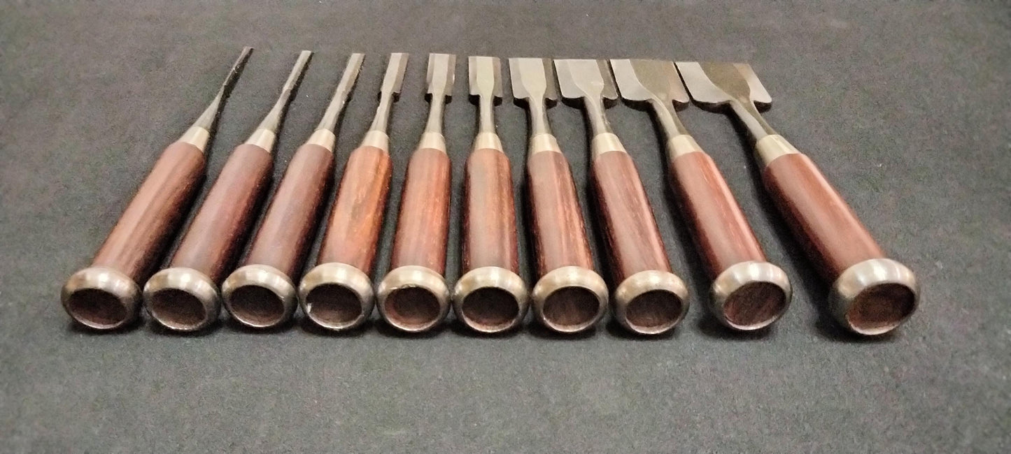 Vintage Chisel Set Kichiichirō Oire Nomi 10pcs | Made in Japan | Unused