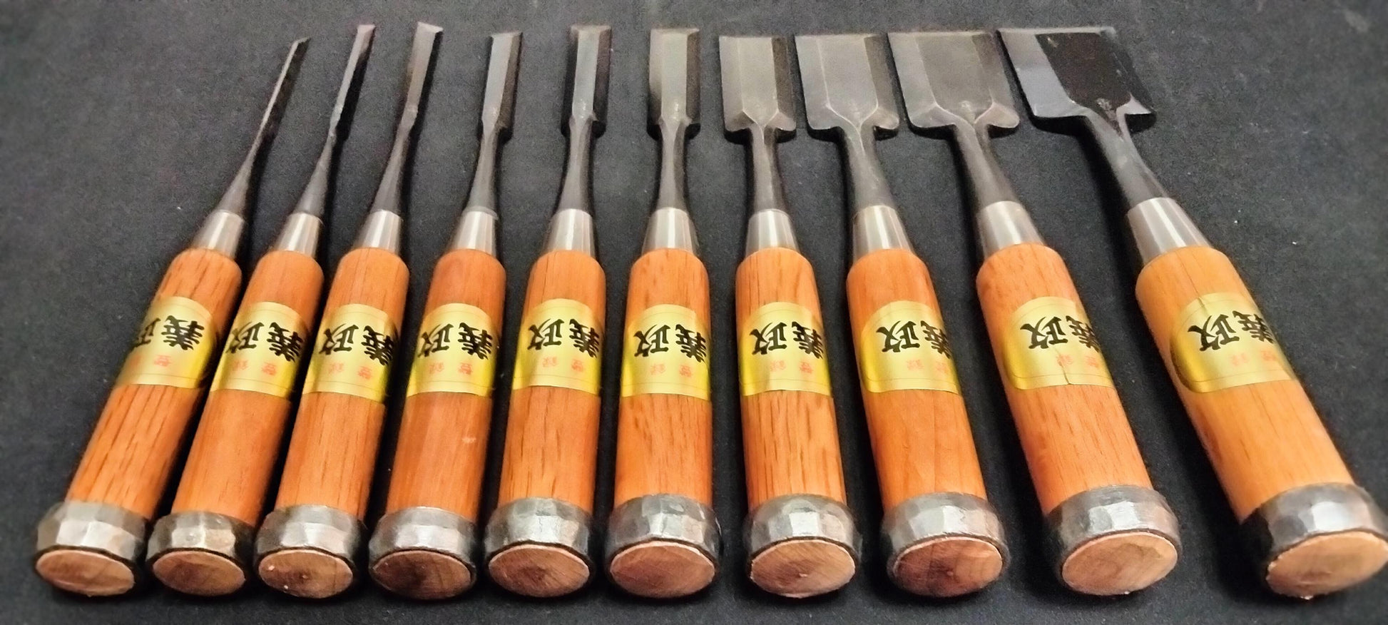 Vintage Chisel Set Motomiya Yoshimasa Oire Nomi 10pcs | Made in Japan | Unused