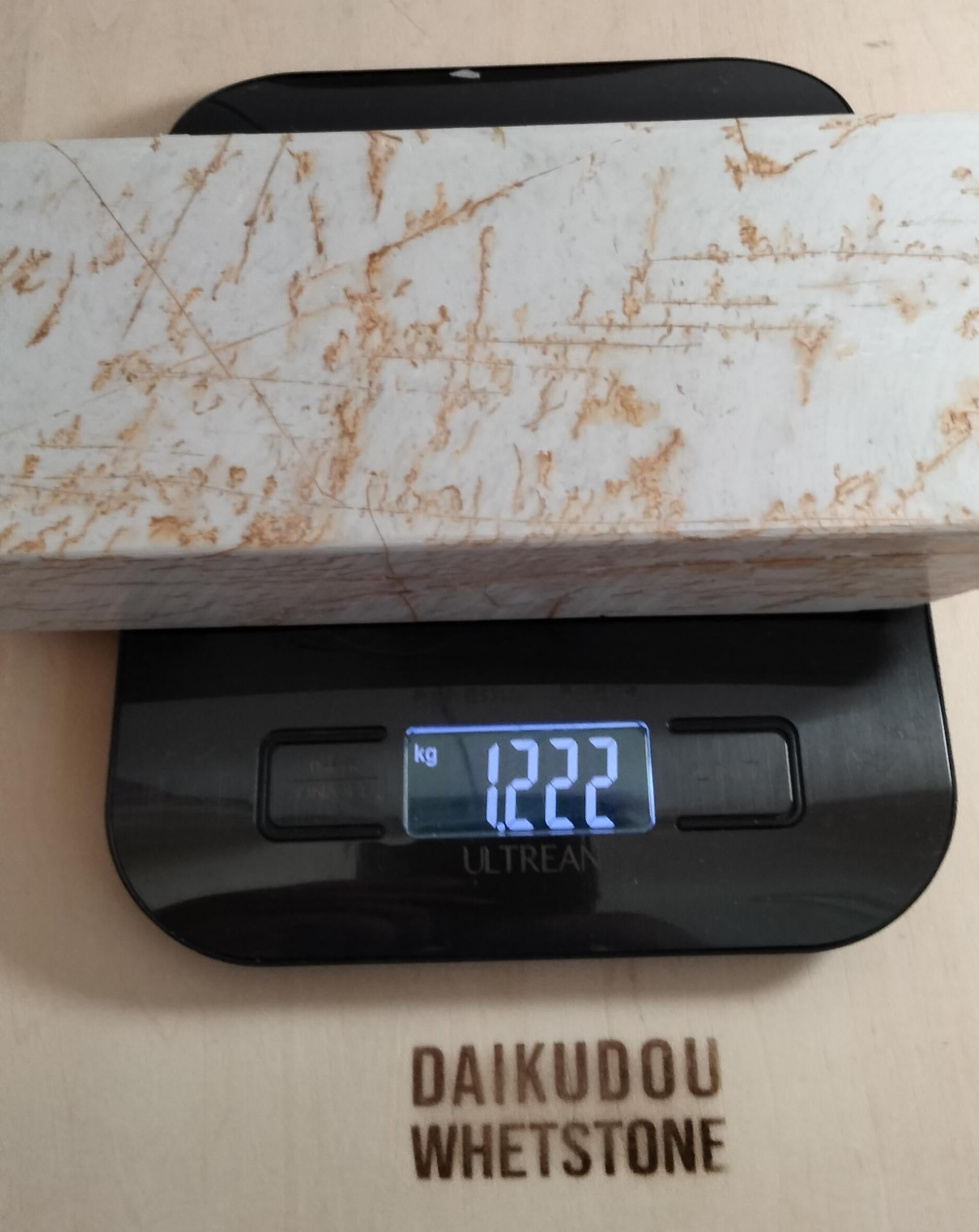 Natural Whetstone Renge White Suita Suminagashi 1222g | Made in Japan, Kyoto, Shohonyama