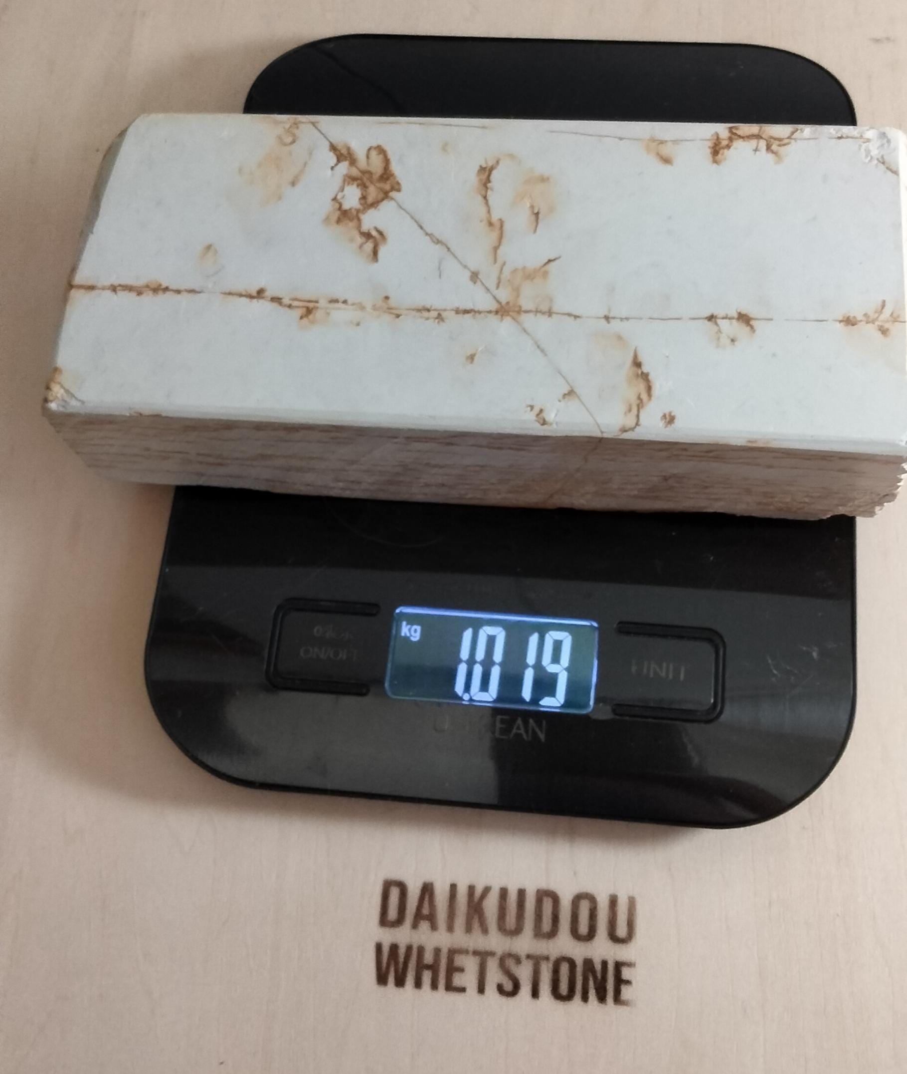 Natural Whetstone Renge White Suita Suminagashi 1019g | Made in Japan, Kyoto, Shohonyama