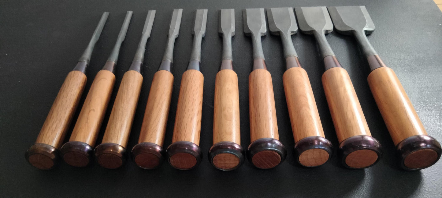 Vintage Chisel Set Yoshikane Oire Nomi 10pcs | Made in Japan | Unused