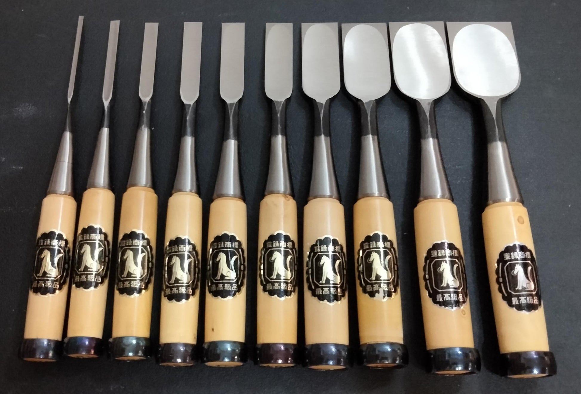 Vintage Chisel Set Kitsune Oire Nomi 10pcs | Made in Japan | Unused