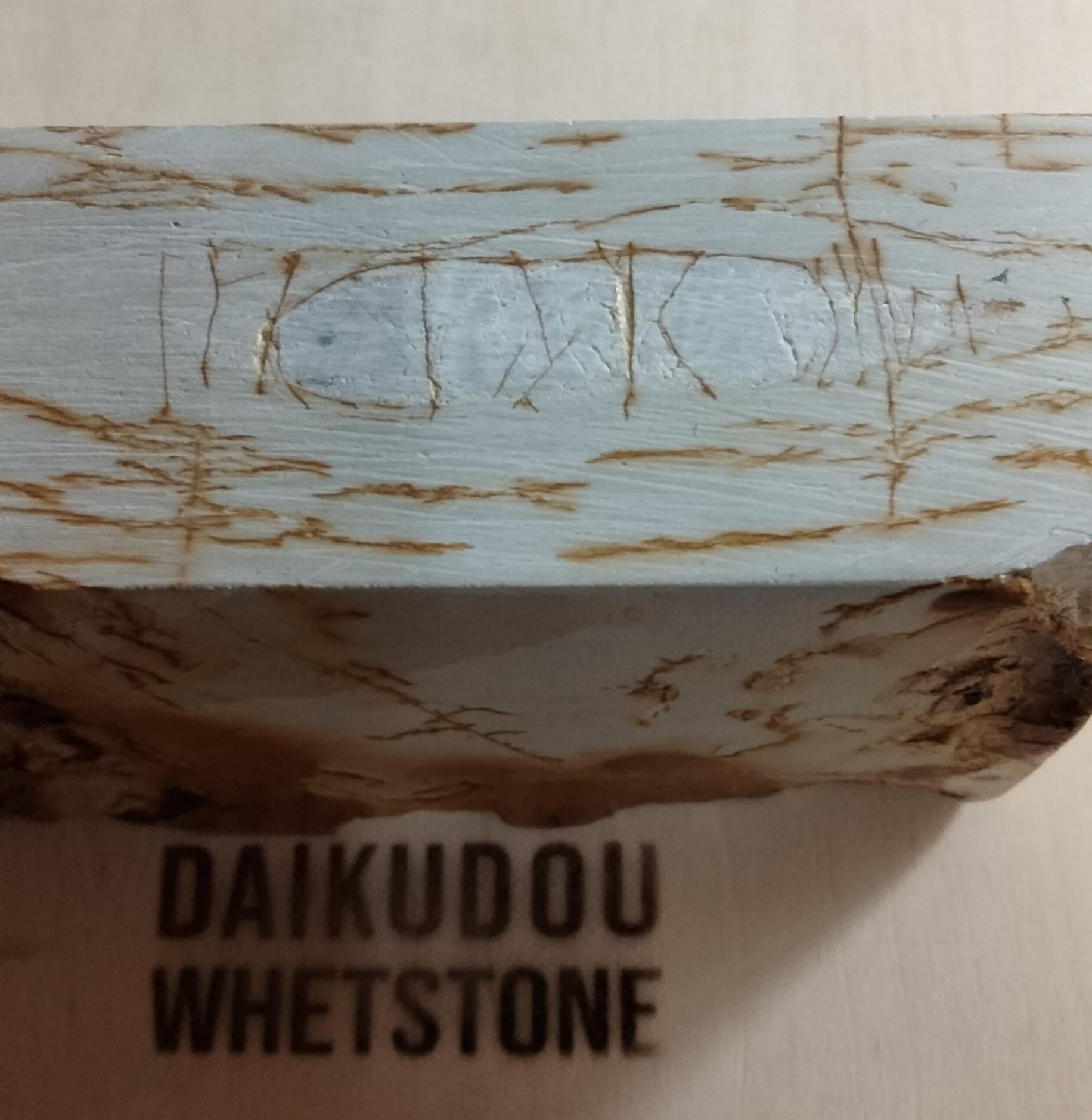 Natural Whetstone White Suita 883g | Mysterious Script Pattern | Made in Japan, Kyoto, Shohonyama