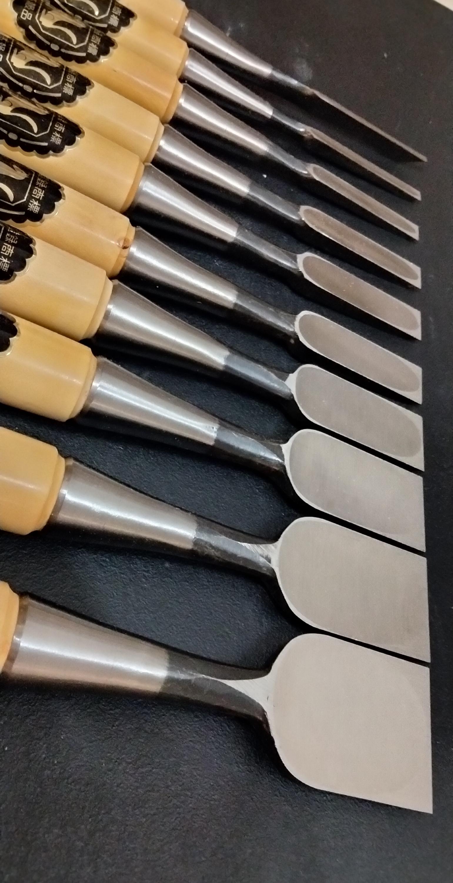Vintage Chisel Set Kitsune Oire Nomi 10pcs | Made in Japan | Unused