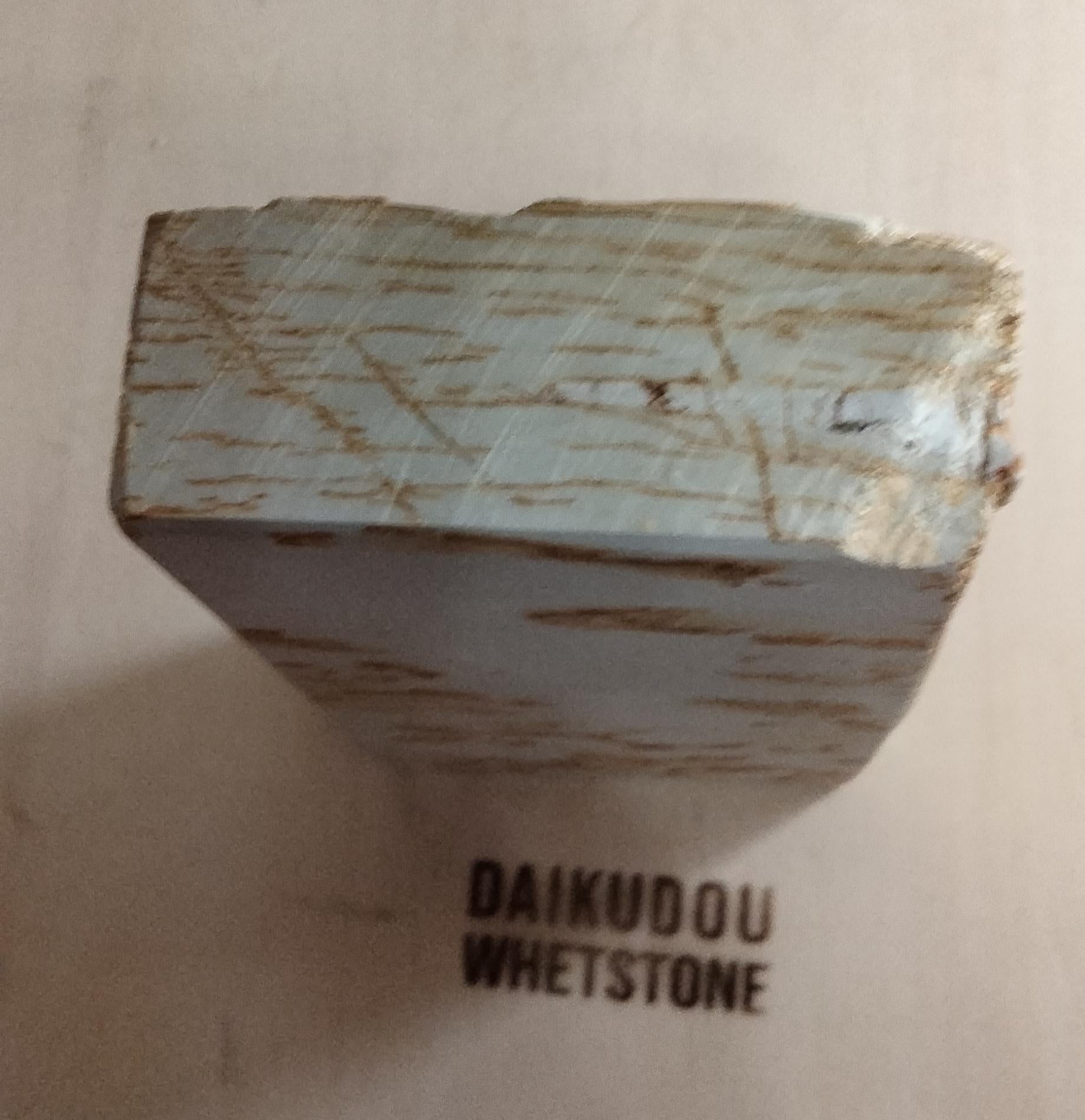 Natural Whetstone White Suita 883g | Mysterious Script Pattern | Made in Japan, Kyoto, Shohonyama