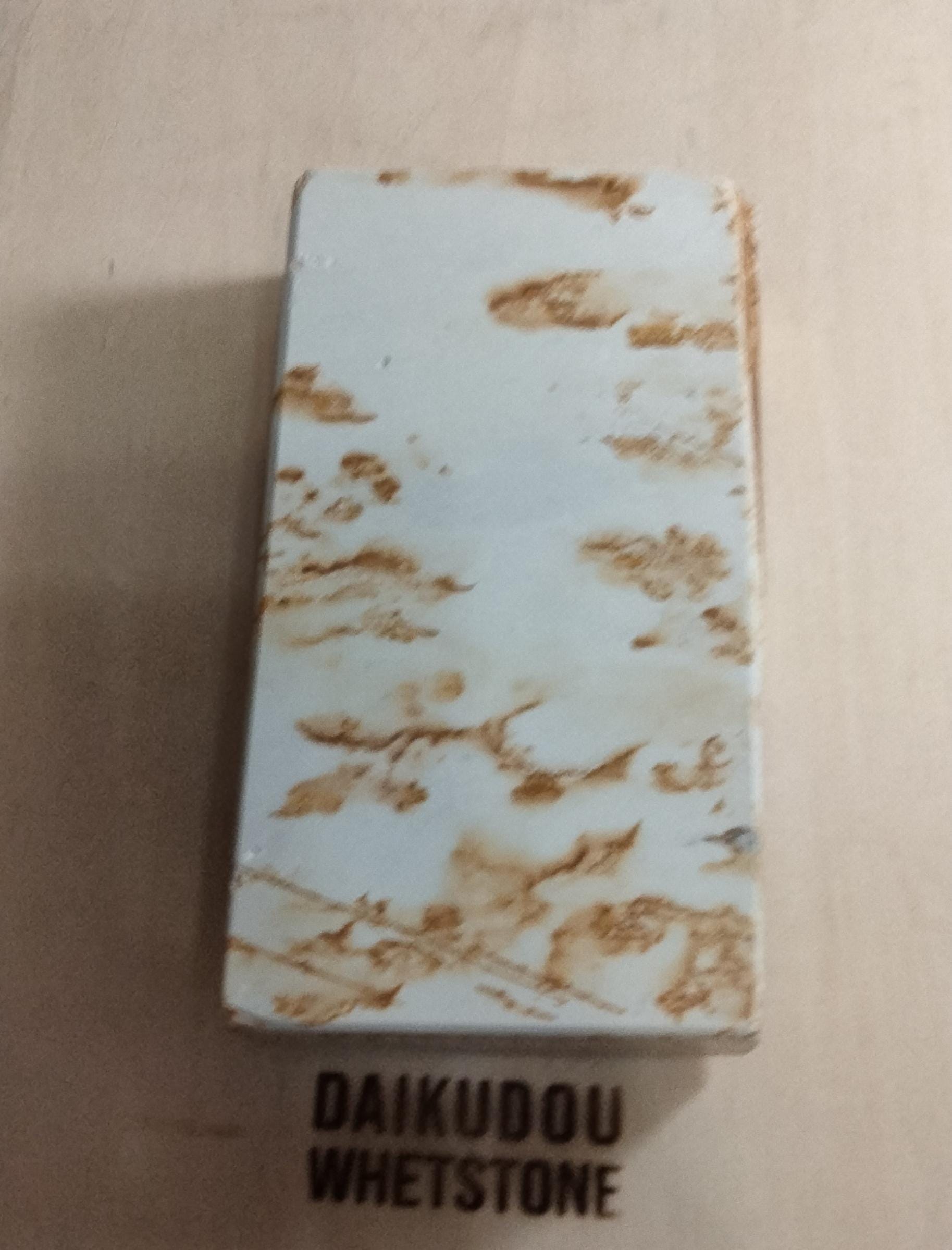 Natural Whetstone White Suita 883g | Mysterious Script Pattern | Made in Japan, Kyoto, Shohonyama