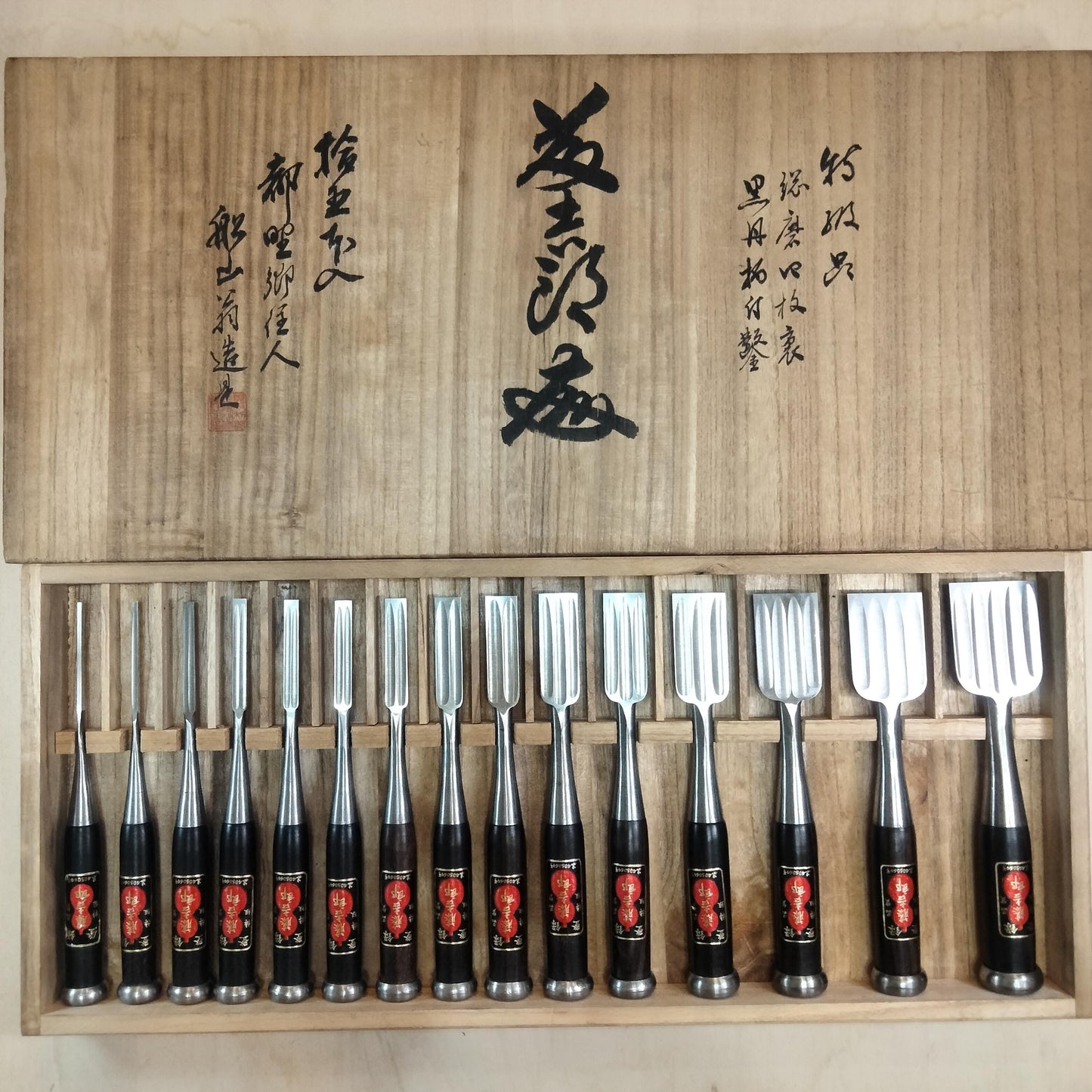Vintage Chisel Set Tōkichirō Oire Nomi 15pcs | Made in Japan | Unused