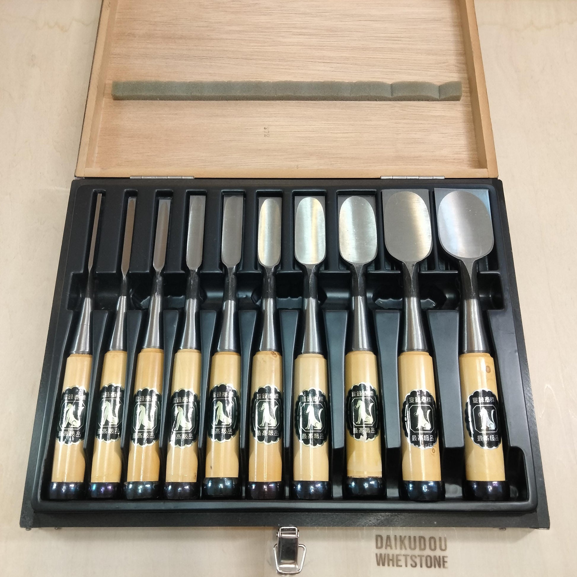Vintage Chisel Set Kitsune Oire Nomi 10pcs | Made in Japan | Unused