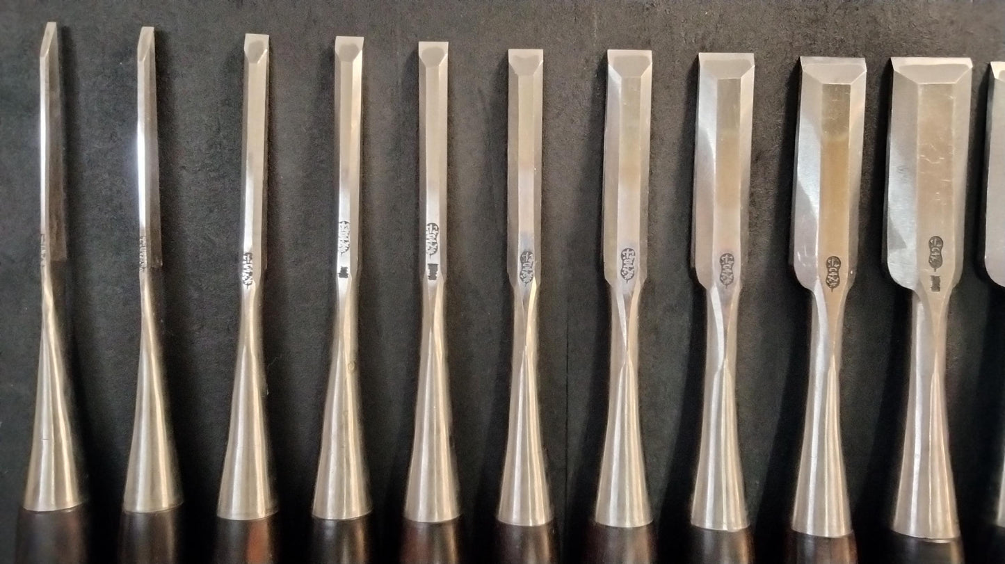 Vintage Chisel Set Tōkichirō Oire Nomi 15pcs | Made in Japan | Unused