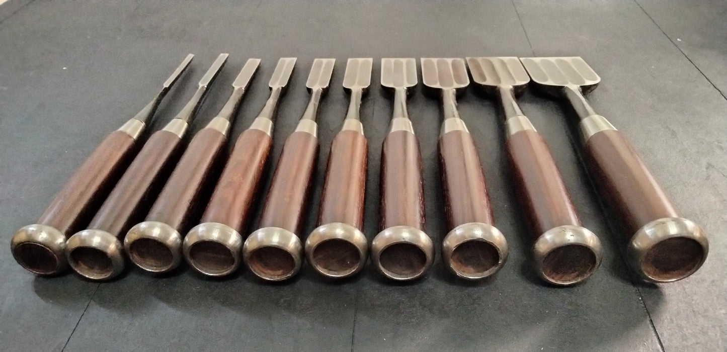 Vintage Chisel Set Kichiichirō Oire Nomi 10pcs | Made in Japan | Unused