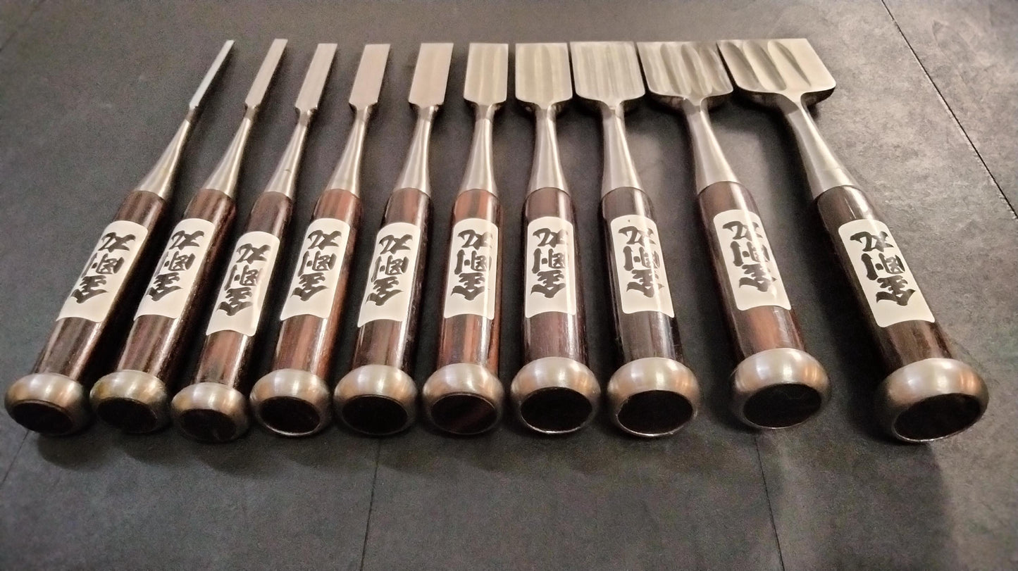 Vintage Chisel Set Kongōmaru Oire Nomi 10pcs | Made in Japan | Unused