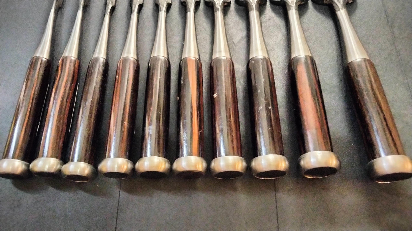 Vintage Chisel Set Kongōmaru Oire Nomi 10pcs | Made in Japan | Unused