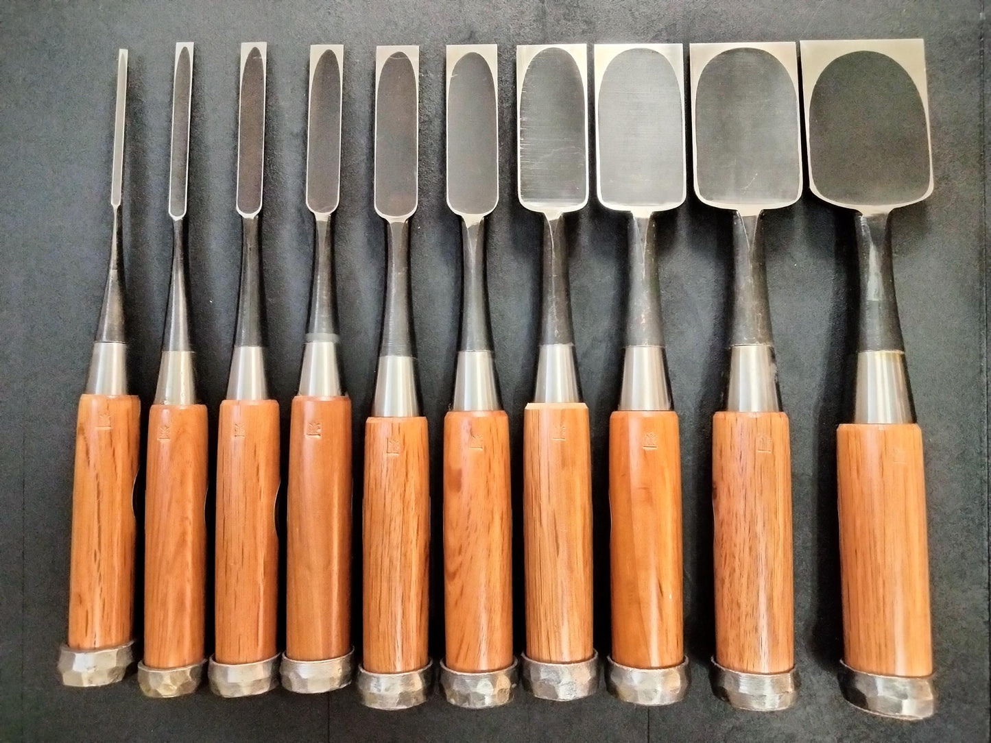 Vintage Chisel Set Motomiya Yoshimasa Oire Nomi 10pcs | Made in Japan | Unused