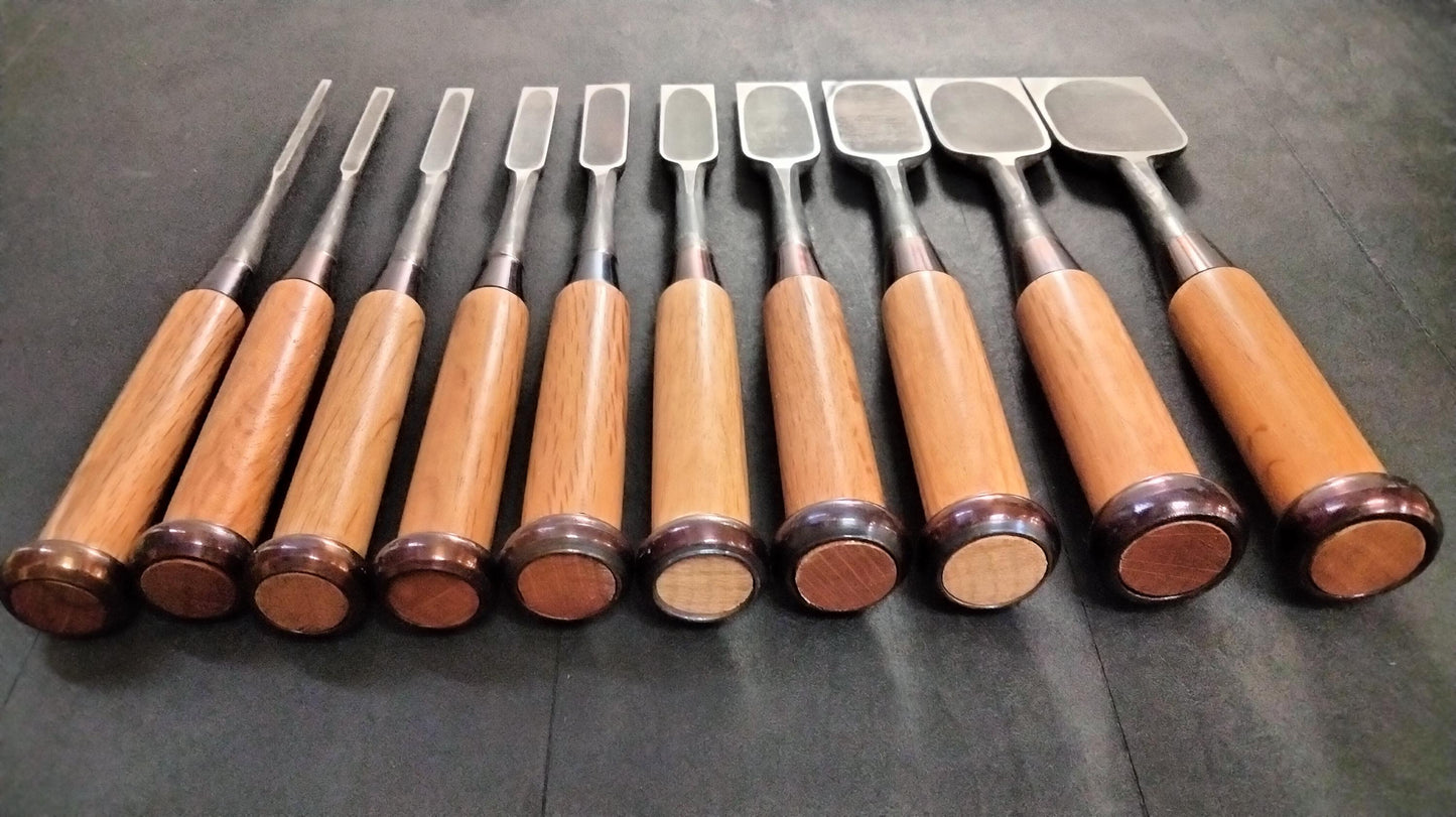 Vintage Chisel Set Yoshikane Oire Nomi 10pcs | Made in Japan | Unused