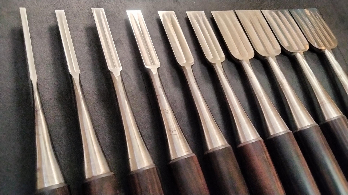 Vintage Chisel Set Tōkichirō Oire Nomi 10pcs | Made in Japan | Unused