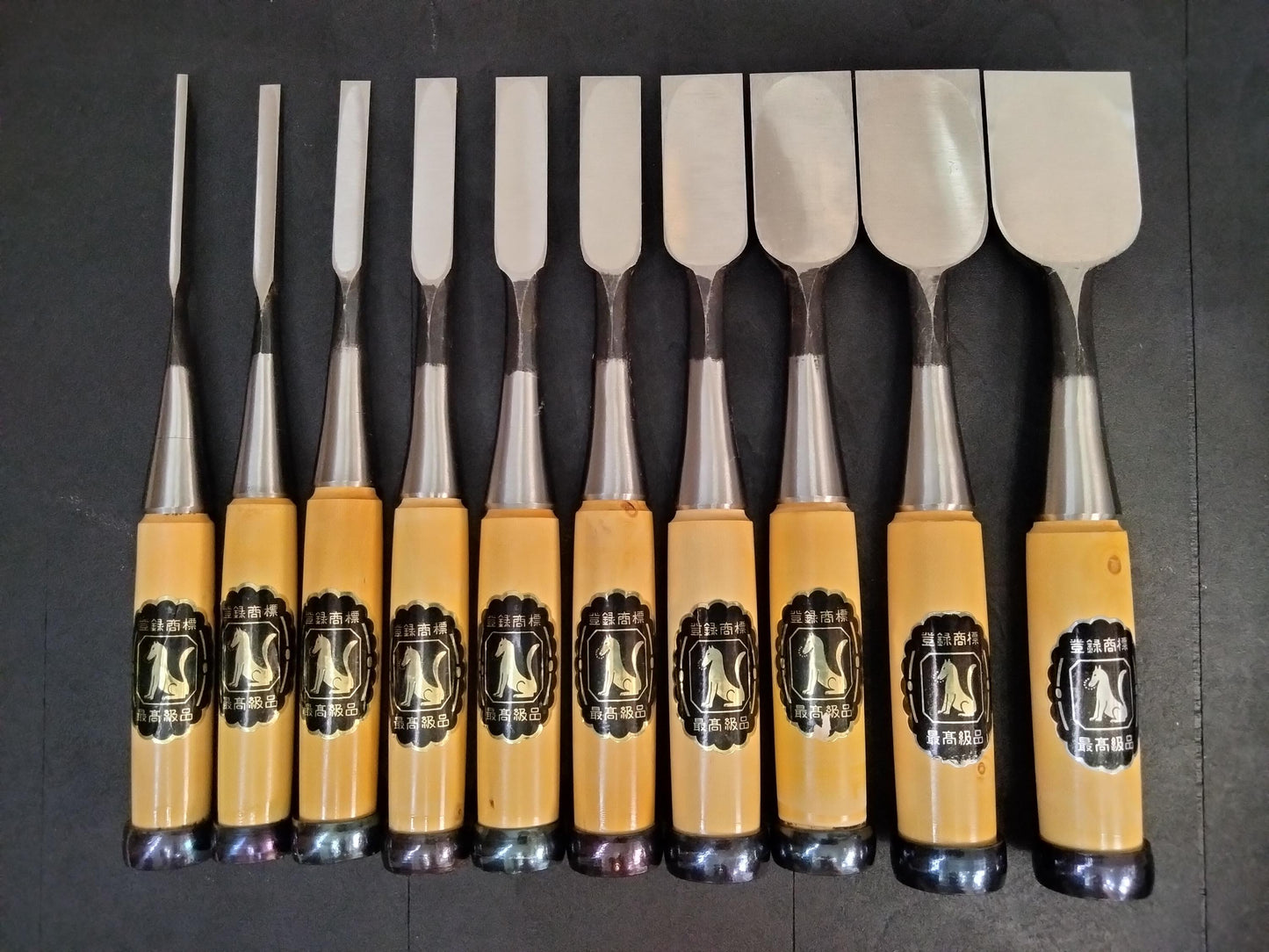 Vintage Chisel Set Kitsune Oire Nomi 10pcs | Made in Japan | Unused