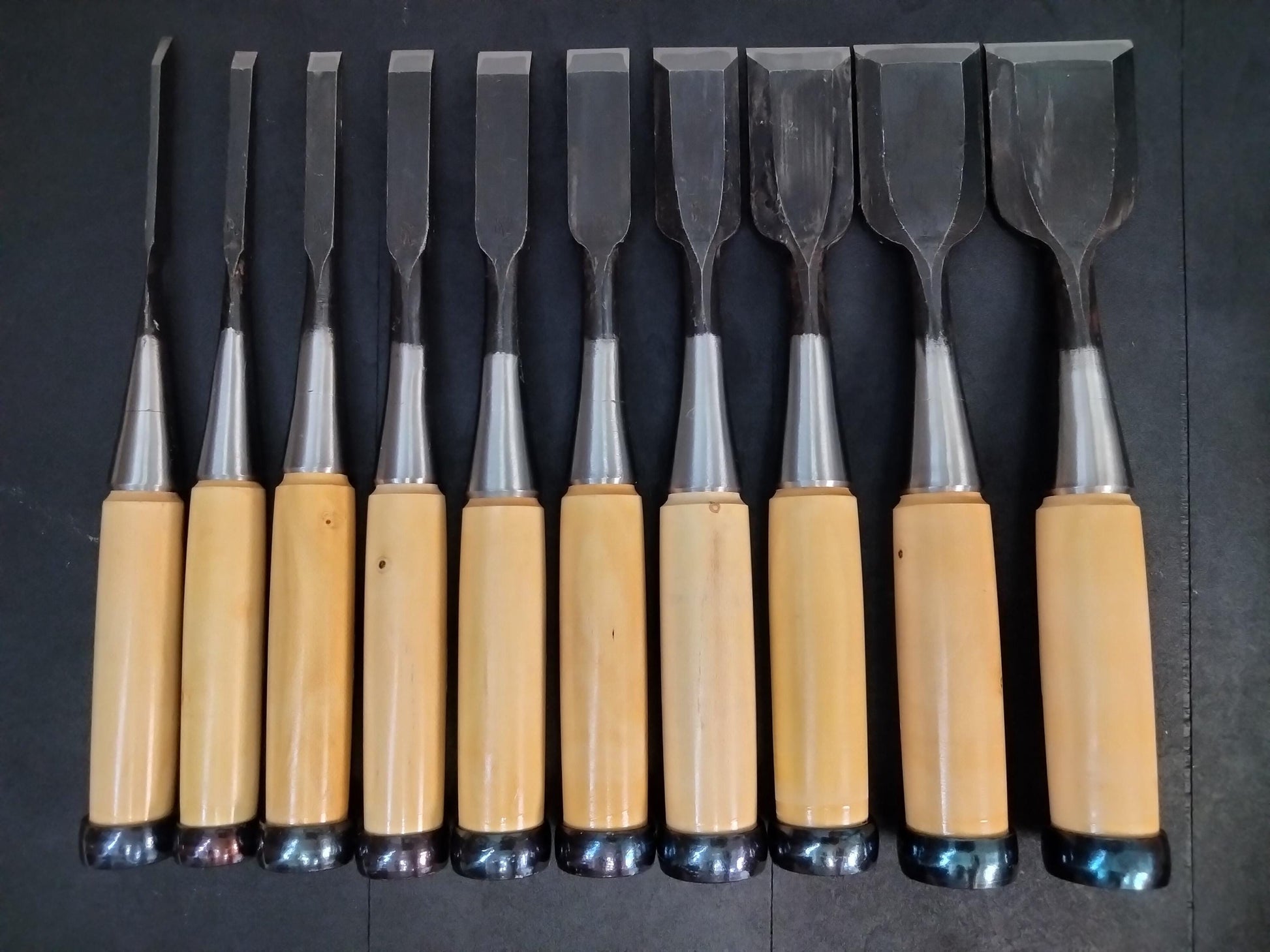 Vintage Chisel Set Kitsune Oire Nomi 10pcs | Made in Japan | Unused
