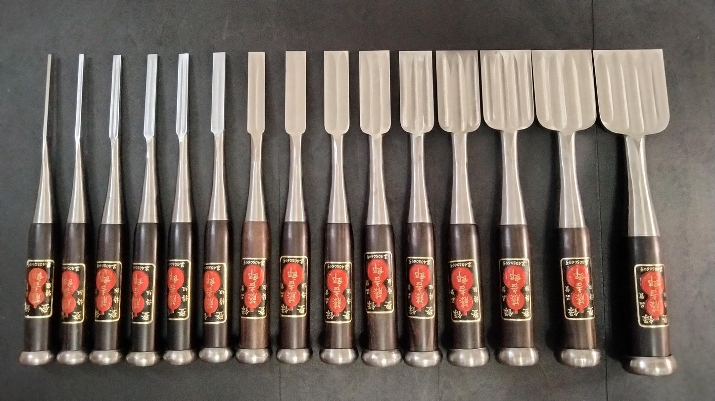 Vintage Chisel Set Tōkichirō Oire Nomi 15pcs | Made in Japan | Unused