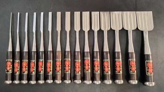 Vintage Chisel Set Tōkichirō Oire Nomi 15pcs | Made in Japan | Unused