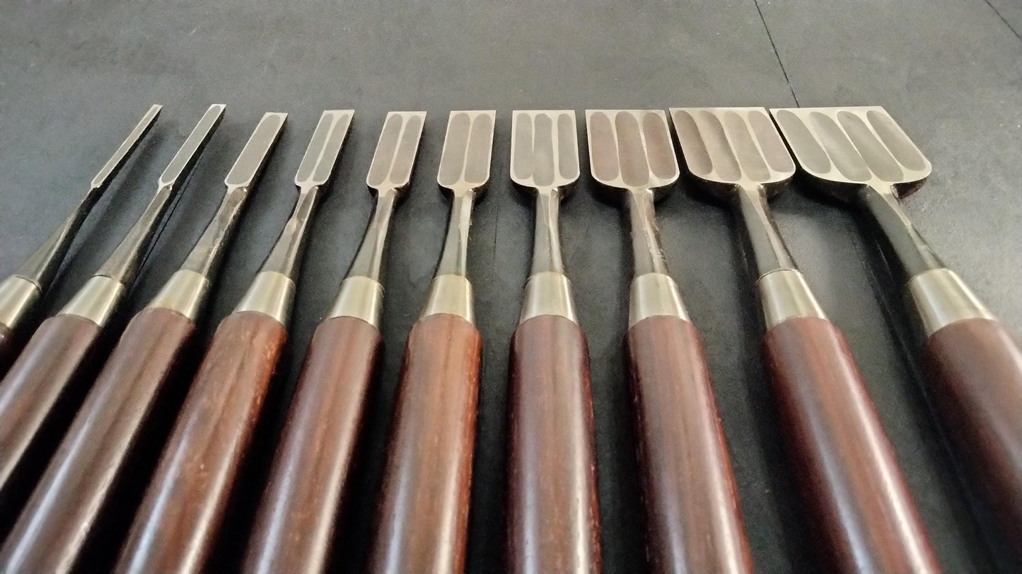 Vintage Chisel Set Kichiichirō Oire Nomi 10pcs | Made in Japan | Unused
