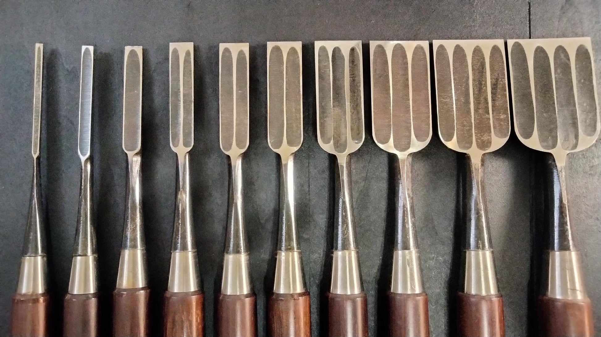 Vintage Chisel Set Kichiichirō Oire Nomi 10pcs | Made in Japan | Unused