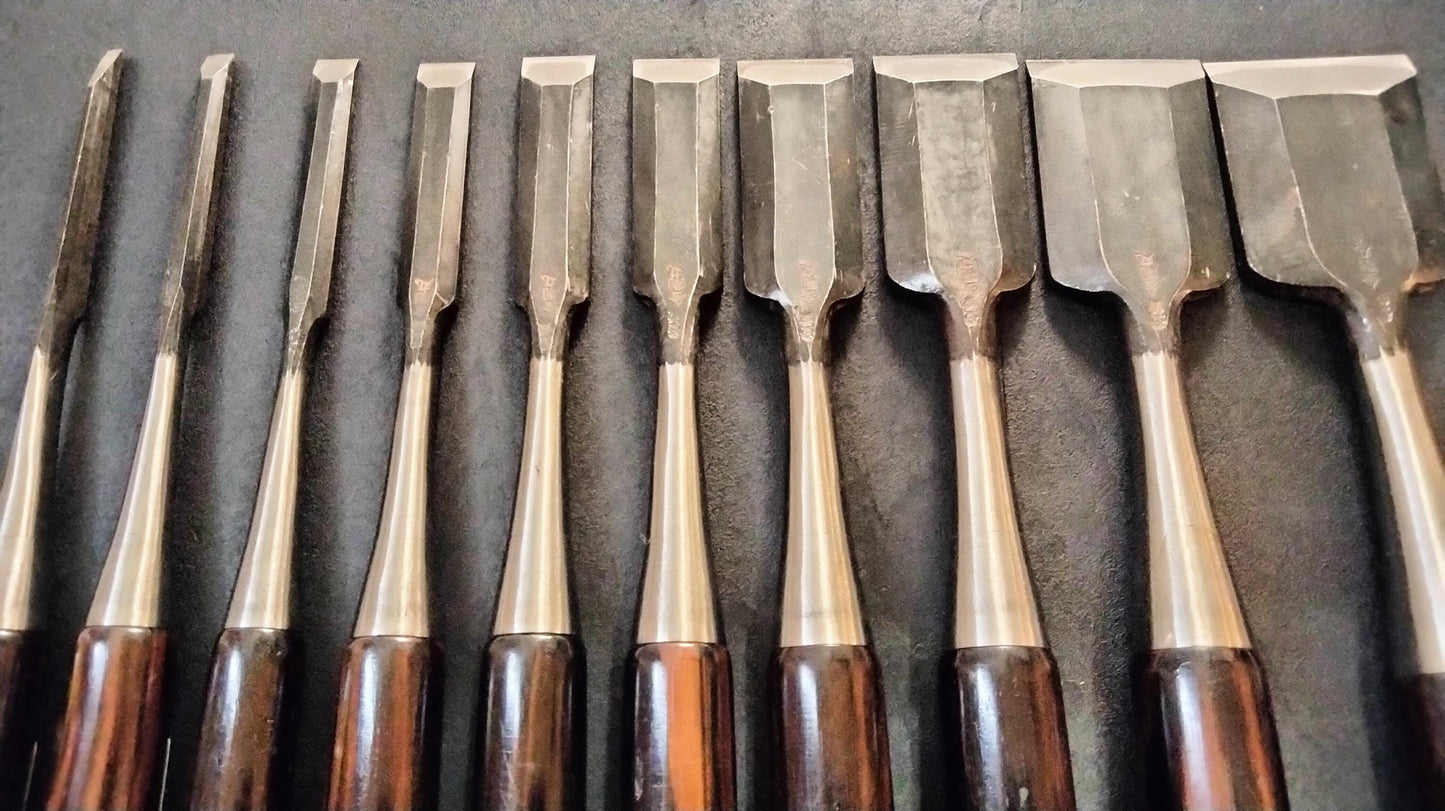 Vintage Chisel Set Kongōmaru Oire Nomi 10pcs | Made in Japan | Unused