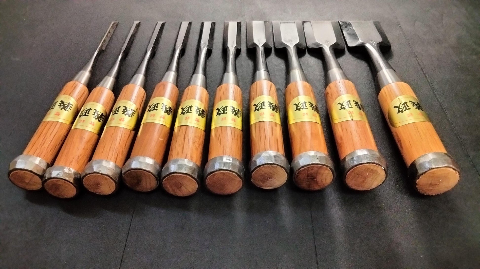 Vintage Chisel Set Motomiya Yoshimasa Oire Nomi 10pcs | Made in Japan | Unused