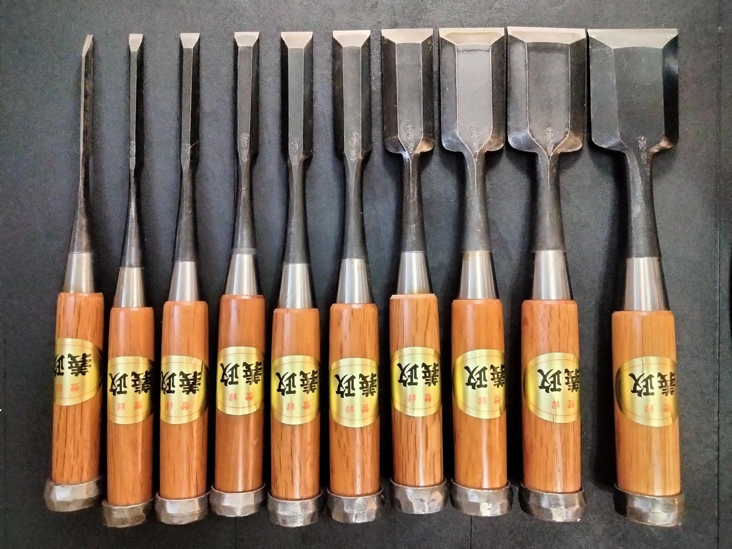 Vintage Chisel Set Motomiya Yoshimasa Oire Nomi 10pcs | Made in Japan | Unused