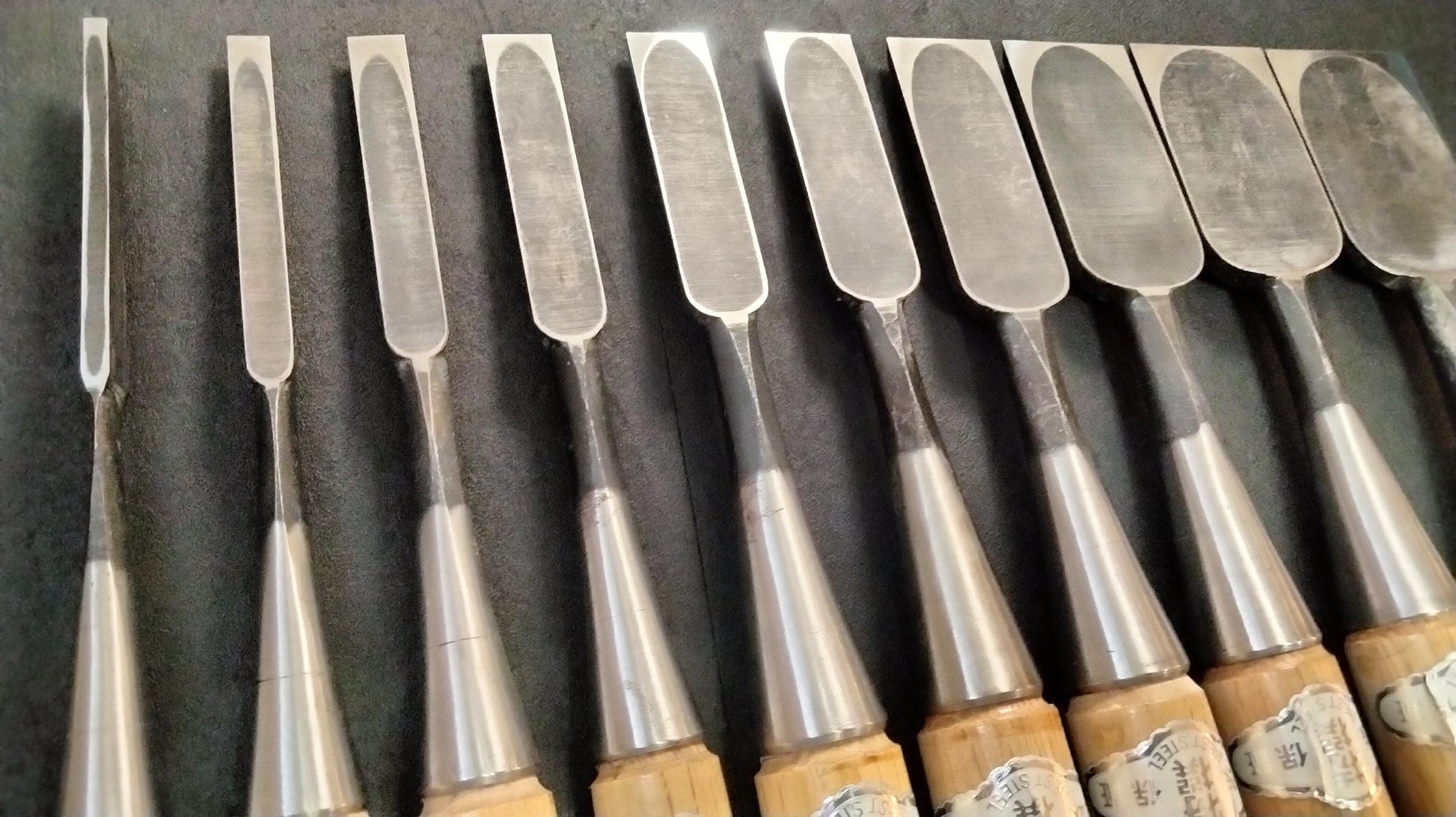 Vintage Chisel Set Minamoto Nobusada Oire Nomi 10pcs | Made in Japan | Unused