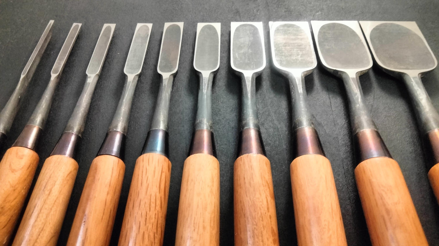 Vintage Chisel Set Yoshikane Oire Nomi 10pcs | Made in Japan | Unused