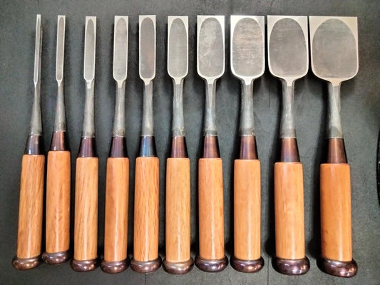 Vintage Chisel Set Yoshikane Oire Nomi 10pcs | Made in Japan | Unused