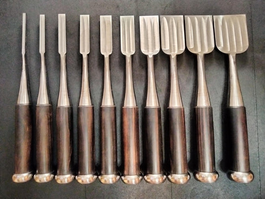 Vintage Chisel Set Tōkichirō Oire Nomi 10pcs | Made in Japan | Unused