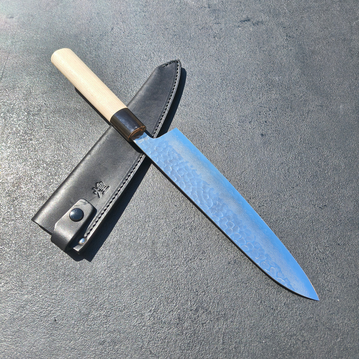 TosaUchi Silver #3 Damascus Tsuchime Gyuto 210mm