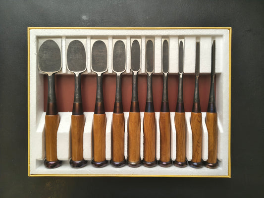 Vintage Chisel Set Yoshikane Oire Nomi 10pcs | Made in Japan | Unused
