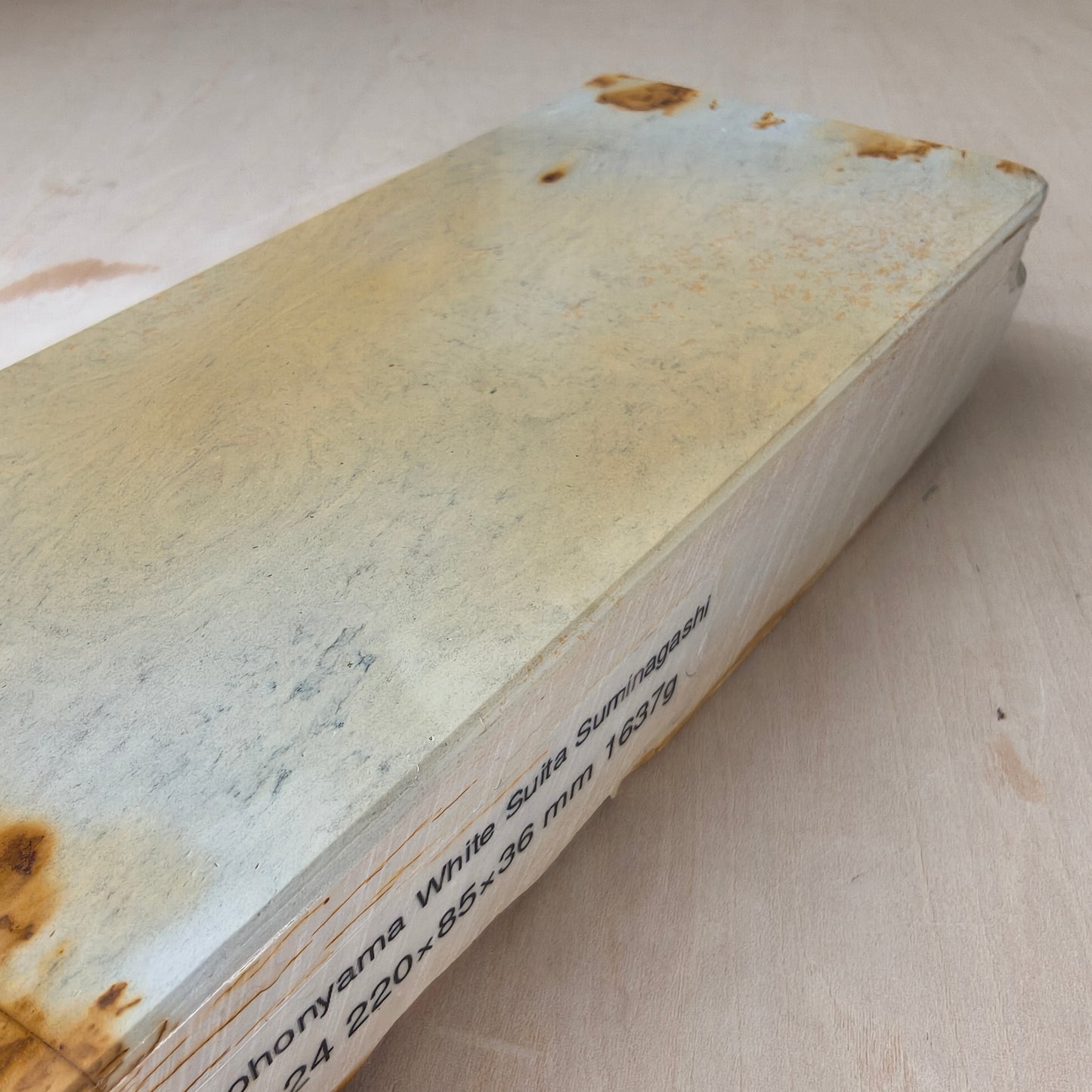 Natural Whetstone White Suita Suminagashi 1637g | Made in Japan, Kyoto, Shohonyama
