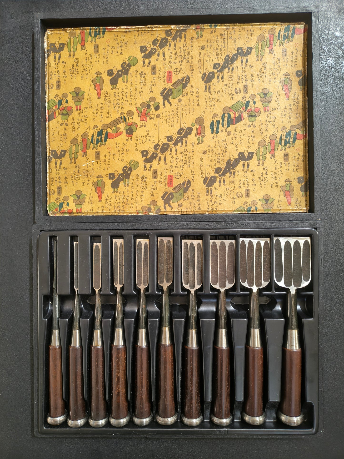 Vintage Chisel Set Kichiichirō Oire Nomi 10pcs | Made in Japan | Unused