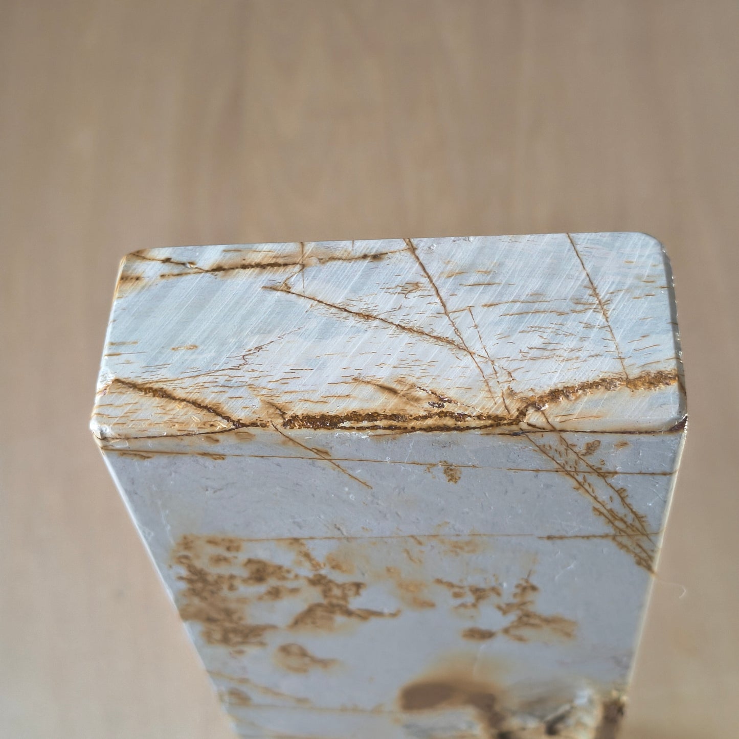 Natural Whetstone White Suita 1369g | Made in Japan, Kyoto, Shohonyama