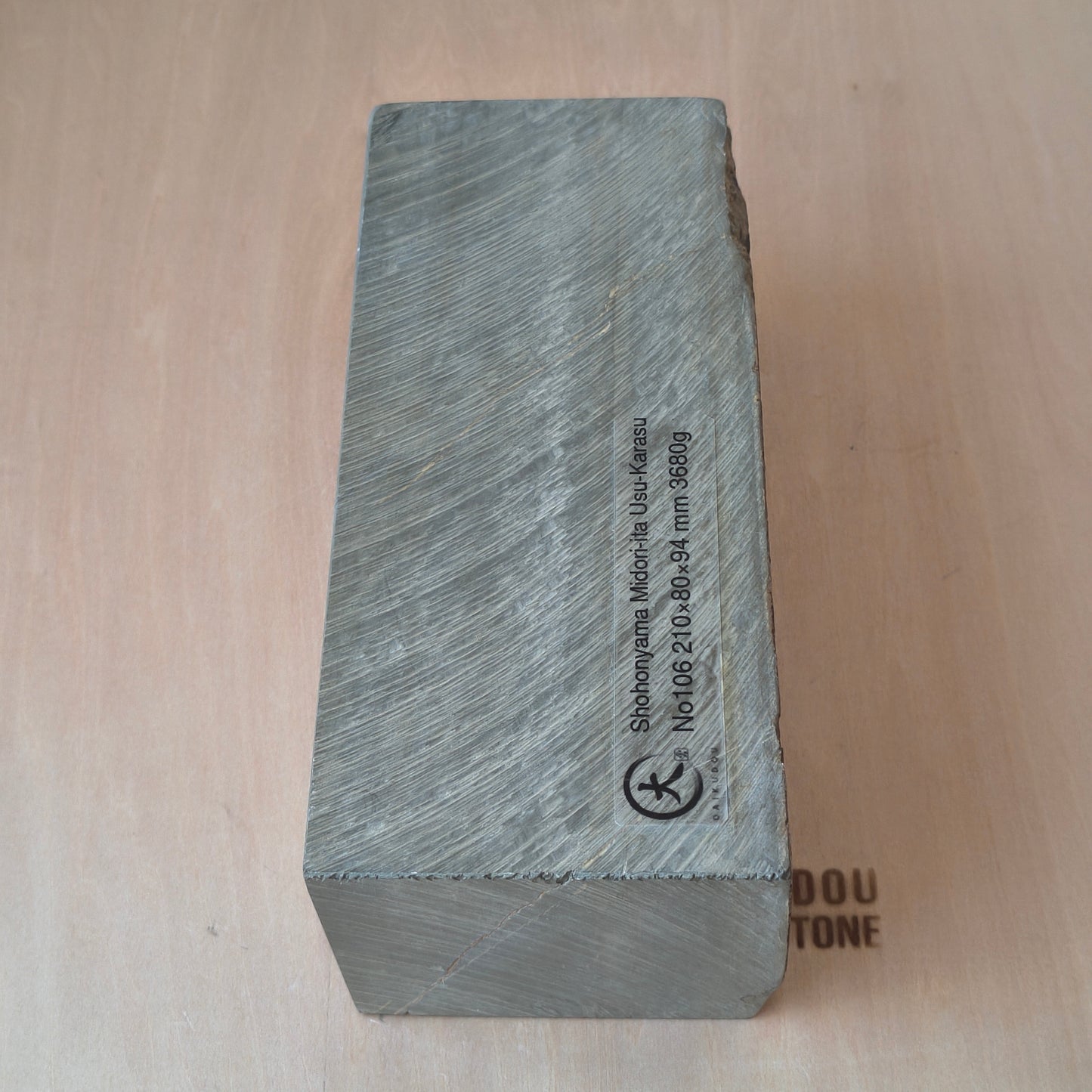 Natural Whetstone Midori-ita Usu-Karasu 3680g | Made in Japan, Kyoto, Shohonyama