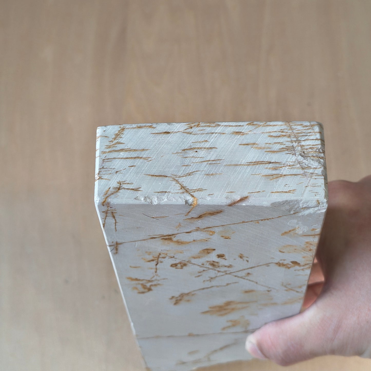 Natural Whetstone Renge White Suita Suminagashi 1222g | Made in Japan, Kyoto, Shohonyama