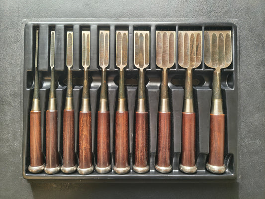 Vintage Chisel Set Kichiichirō Oire Nomi 10pcs | Made in Japan | Unused