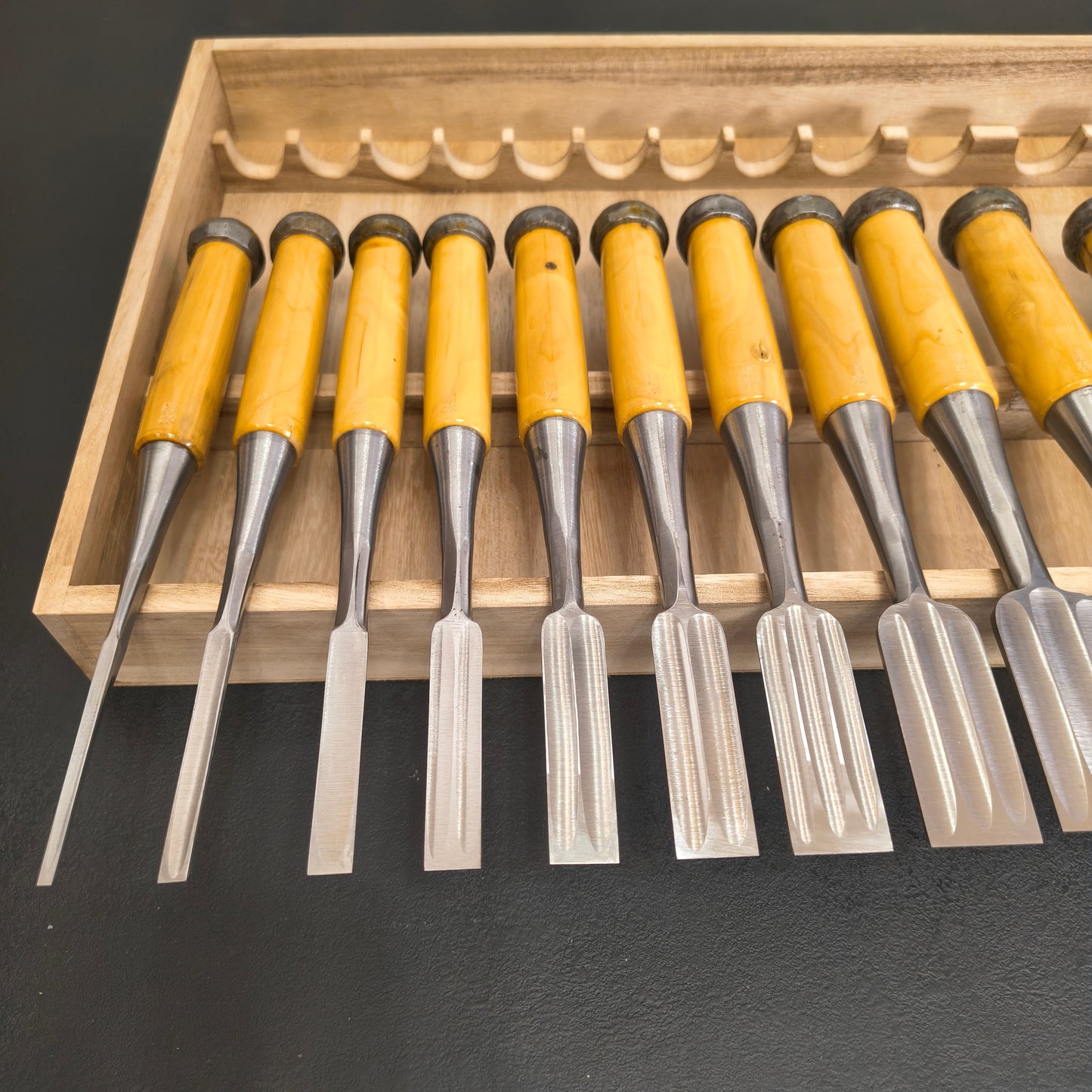 Vintage Chisel Set Mitsunori Yoneyama Oire Nomi 10pcs | Made in Japan | Unused