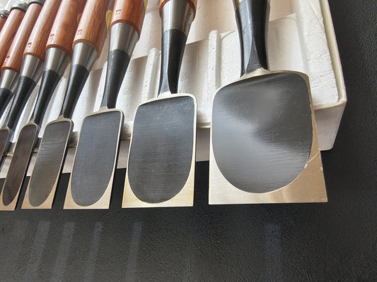 Vintage Chisel Set Yoshimasa Oire Nomi 10pcs | Made in Japan | Unused