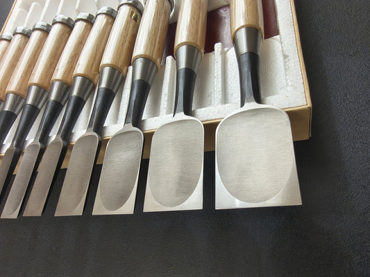 Vintage Chisel Set Tazai Meizan Oire Nomi 10pcs | Made in Japan | Unused